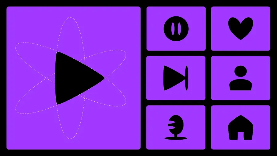 Music player icon set