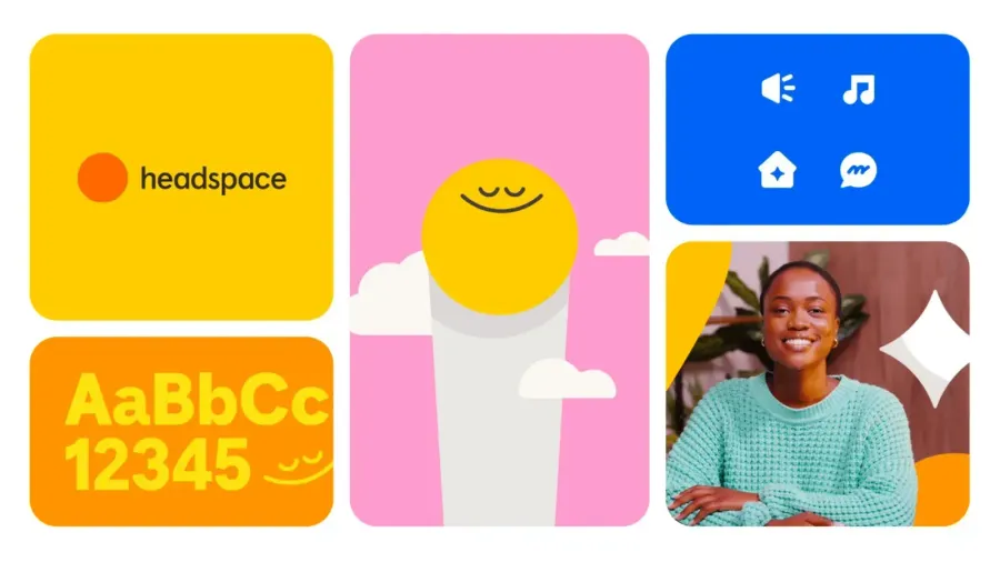 Brand asset grid collage